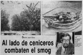 Al lado de ceniceros combaten el smog