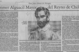 Primer Alguacil Mayor del Reyno de Chile  [artículo] Fernando de la Lastra.