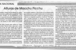 Alturas de Macchu Picchu  [artículo].