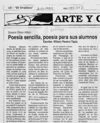 Poesía sencilla, poesía para sus alumnos