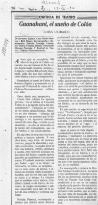 Guanahani, el sueño de Colón  [artículo] Luisa Ulibarri.