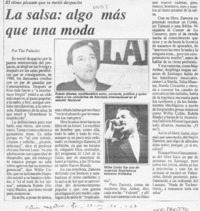 La Salsa, algo más que una moda  [artículo] Tito Palacios.
