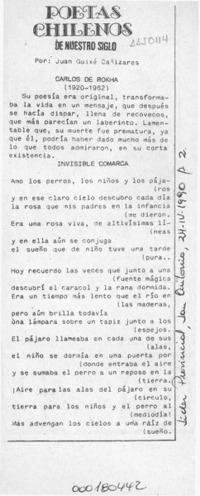 Poetas chilenos de nuestro siglo  [artículo] Juan Guixé Cañizares.
