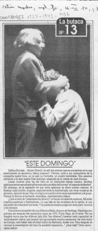 "Este Domingo"  [artículo].