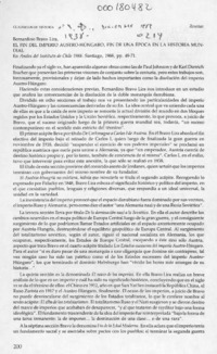 El fin del imperio austro-húngaro, fin de una época en la historia mundial  [artículo] Cristián Guerrero Lira.