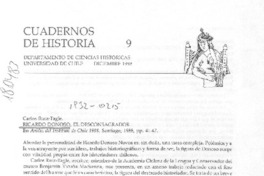 Ricardo Donoso, el desconsagrador