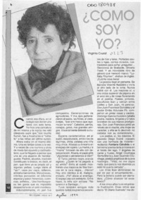 Cómo soy yo?  [artículo] Virginia Cruzat.