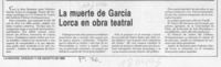 La Muerte de García Lorca en obra teatral  [artículo].