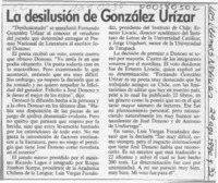 La Desilusión de González Urízar  [artículo].