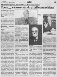 Poesía, lo menos cotizado en la literatura chilena?