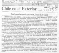 Declaraciones de escritor Jorge Edwards