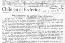 Declaraciones de escritor Jorge Edwards