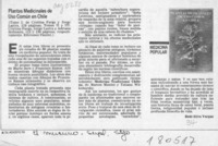 Plantas medicinales de uso común en Chile  [artículo] Raúl Silva Vargas.