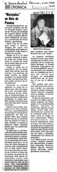 "Marejadas" un libro de poemas  [artículo].