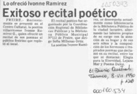 Exitoso recital poético  [artículo].