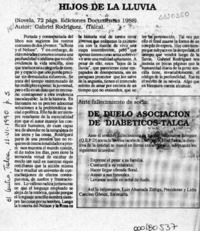 Hijos de la lluvia  [artículo].