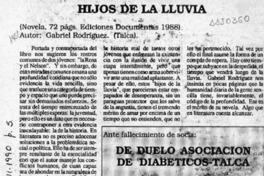 Hijos de la lluvia  [artículo].