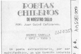 Poetas chilenos de nuestro siglo  [artículo] Juan Guixé Cañizares.