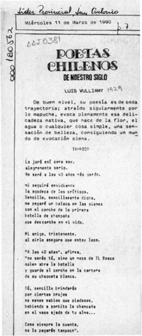 Poetas chilenos de nuestro siglo  [artículo].