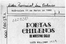 Poetas chilenos de nuestro siglo  [artículo].