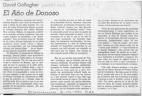 El año de Donoso  [artículo] David Gallagher.
