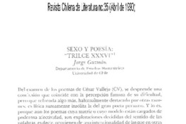 Sexo y poesía, "Trilce 36"