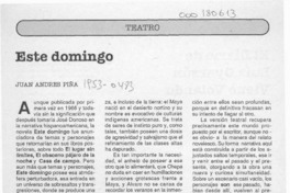 Este domingo  [artículo] Juan Andrés Piña.