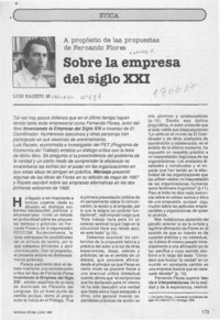 Sobre la empresa del siglo XXI  [artículo] Luis Razeto M.