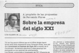 Sobre la empresa del siglo XXI  [artículo] Luis Razeto M.