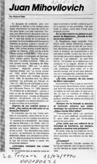 Juan Mihovilovic  [artículo] Plinio el Viejo.