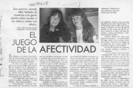 El juego de la afectividad  [artículo] María Paula Avilés.