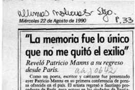 "La memoria fue lo único que no me quitó el exilio"  [artículo].