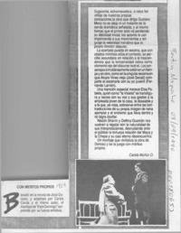 Con méritos propios  [artículo] Carola Muñoz O.