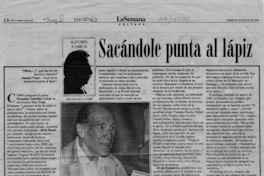 Sacándole punta al lápiz  [artículo] Luis Sánchez Latorre.