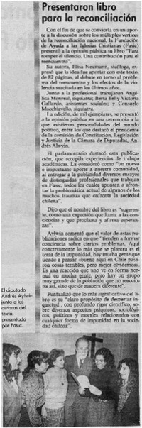Presentaron libro para la reconciliación