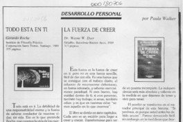 Todo está en ti  [artículo] Paula Walker.