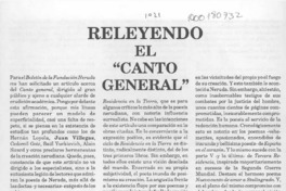 Releyendo el "Canto general"  [artículo] Martín Panero.