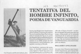 Tentativa del hombre infinito, poema de vanguardia  [artículo] Selenia Millares.