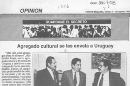 Agregado cultural se las envela a Uruguay  [artículo].