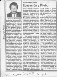 Educación y Filebo  [artículo] Miguel Angel Godoy.