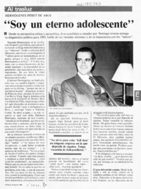 "Soy un eterno adolescente"  [artículo] Consuelo Larraín A.