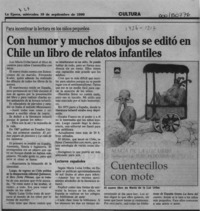 Con humor y muchos dibujos se editó en Chile un libro de relatos infantiles  [artículo].