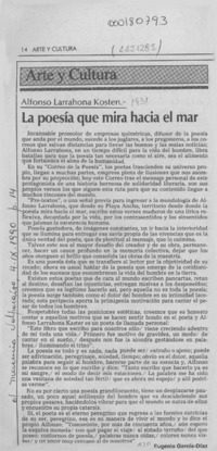 La poesía que mira hacia el mar  [artículo] Eugenio García Díaz.