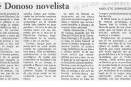 José Donoso novelista  [artículo] Augusto Sanhueza Vergara.