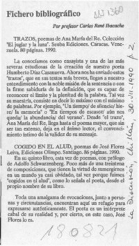 Fichero bibliográfico  [artículo] Carlos René Ibacache.