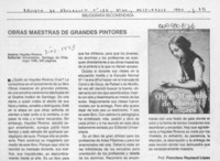 Obras maestras de grandes pintores  [artículo] Francisco Raynaud López.
