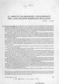 El Emérito colaborador, Vicealmirante don Juan Agustín Rodríguez Sepúlveda  [artículo].
