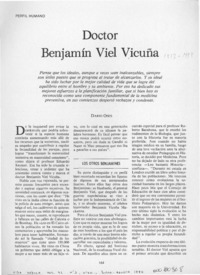 Doctor Benjamín Viel Vicuña  [artículo] Darío Oses.