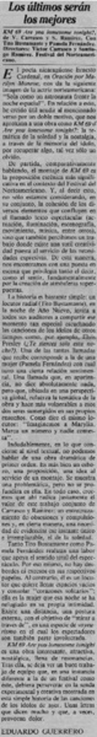 Los últimos serán los mejores