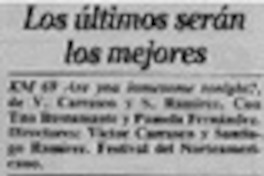 Los últimos serán los mejores